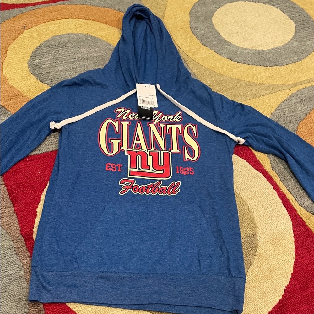 NWT Women’s New York Giants Blue Hoodie, Size Small